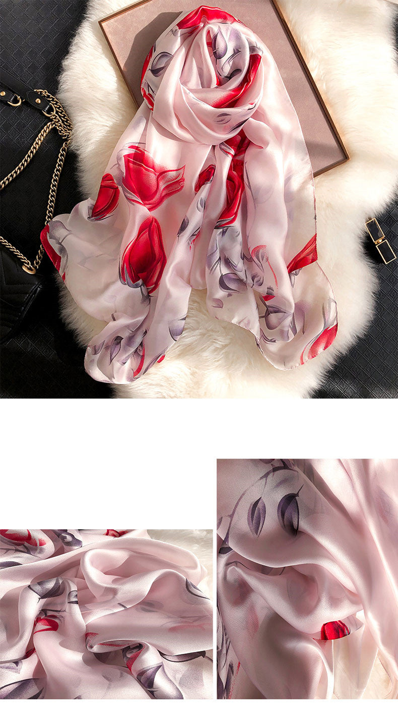 Elegant Silky Soft Scarf - Lightweight Wrap (90x180cm)