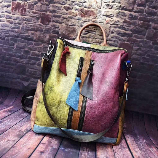 Women's Cowhide Leather Backpack