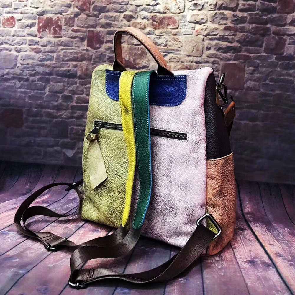 Women's Cowhide Leather Backpack