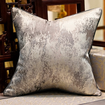 Chinese Style Mahogany Sofa Pillowcase – Satin Decorative Cushion, 45x45cm / 50x50cm