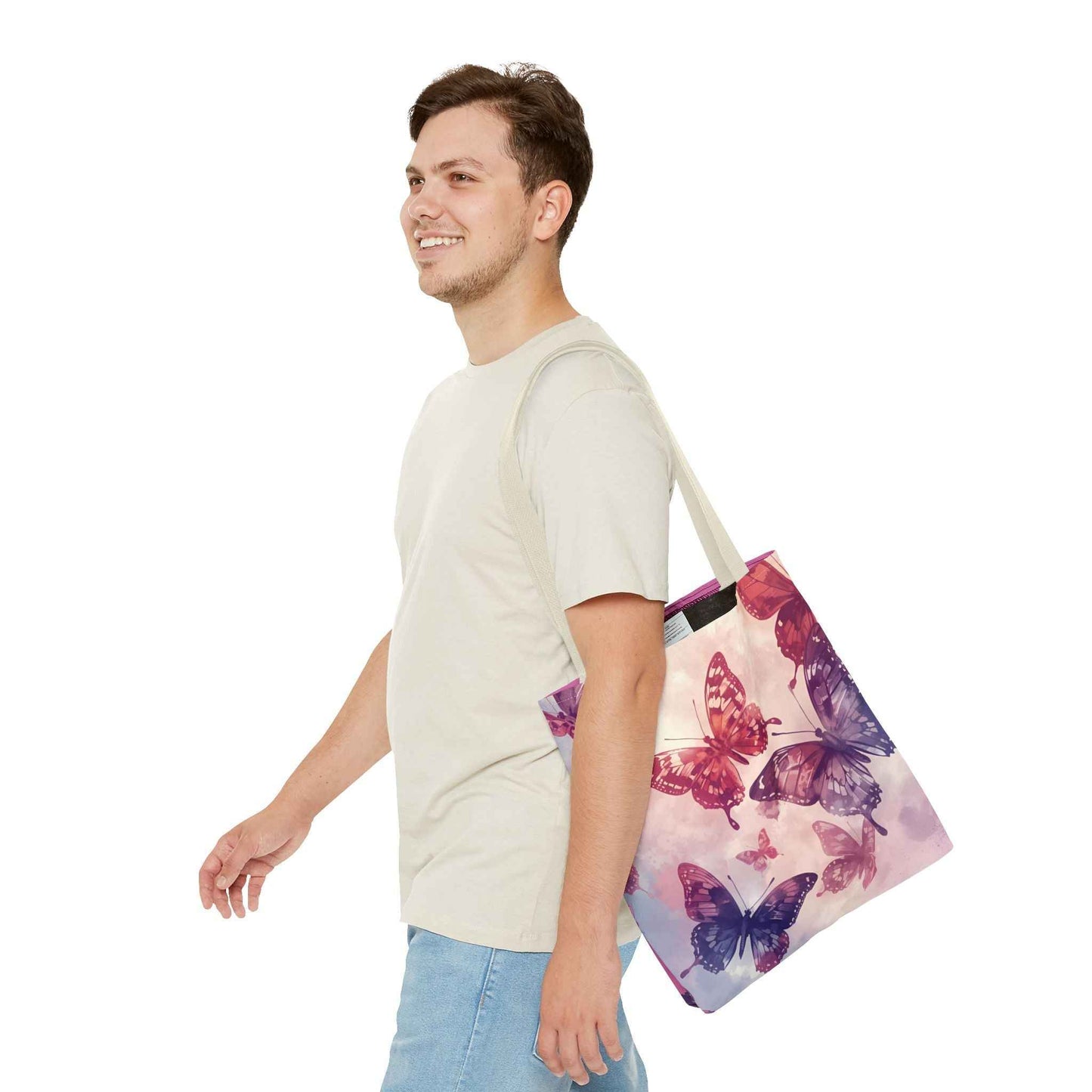 Butterfly Pattern Tote Bag - Stylish Eco-Friendly Canvas Bag