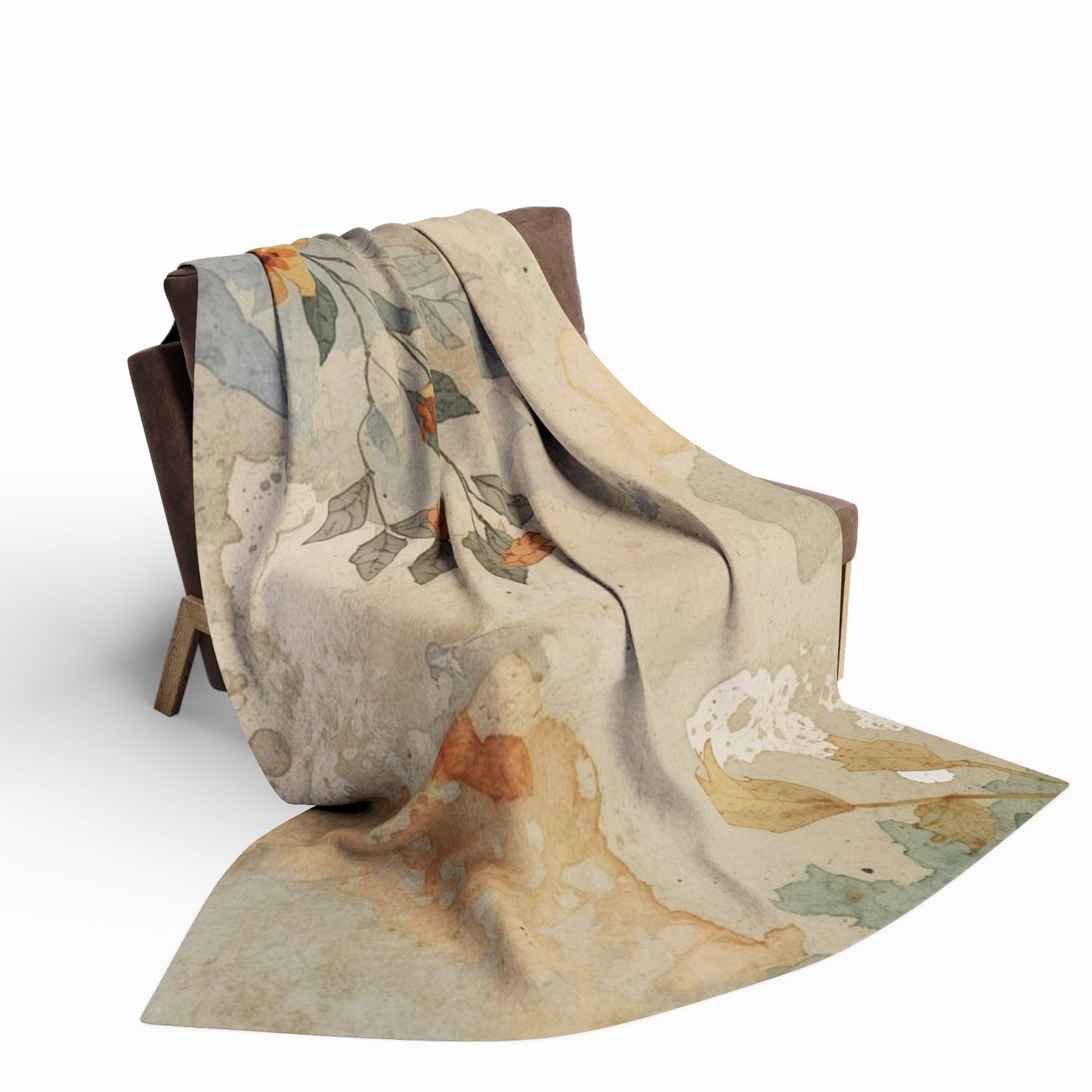 Cozy Floral Arctic Fleece Blanket, Soft Throw for Home Decor, Gift for Housewarming, Relaxing Evenings, Lightweight Blanket - Rosetta Creative Boutique