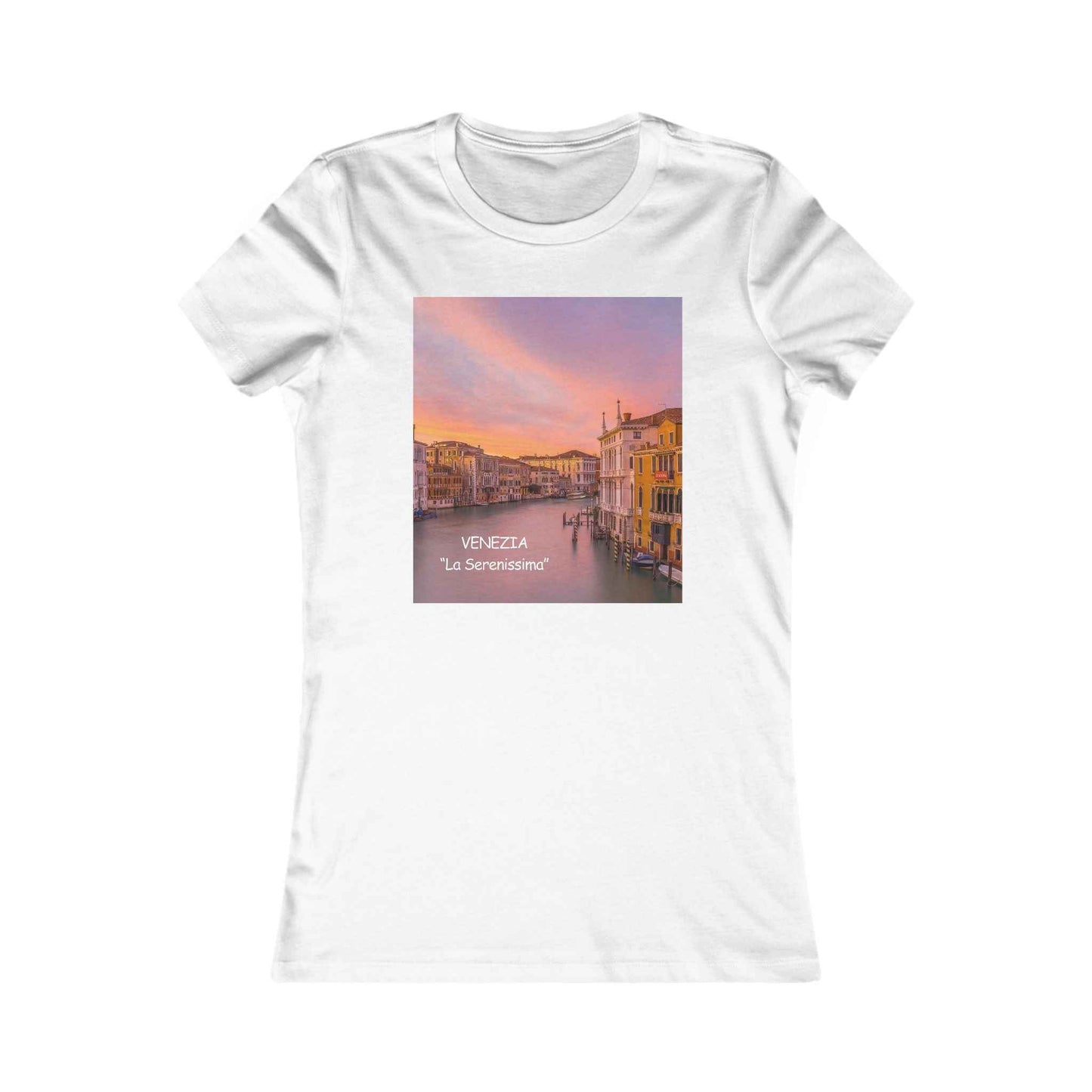 Venice Sunset Canal Women's Tee — Travel Graphic Shirt