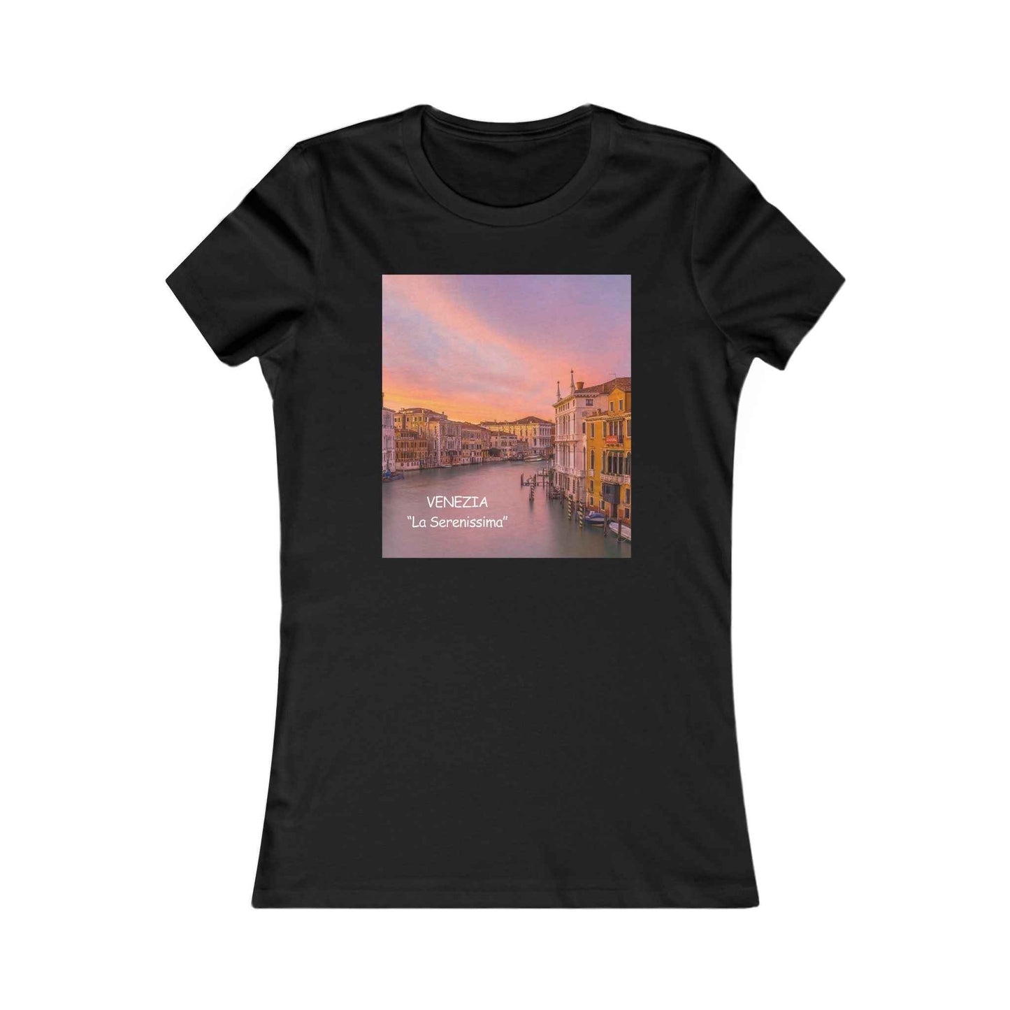 Venice Sunset Canal Women's Tee — Travel Graphic Shirt