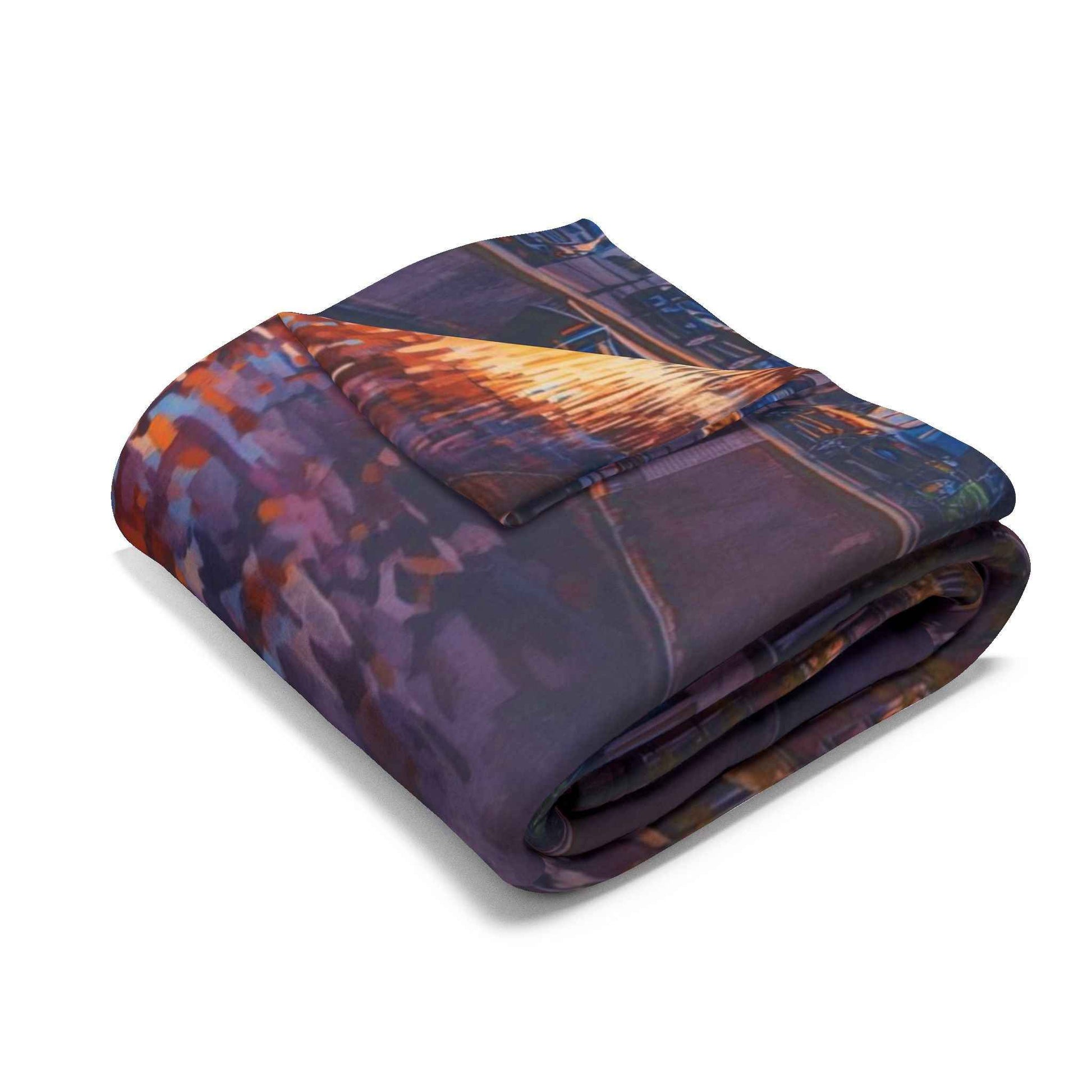 Reflections of Amsterdam Sunset Arctic Fleece Blanket