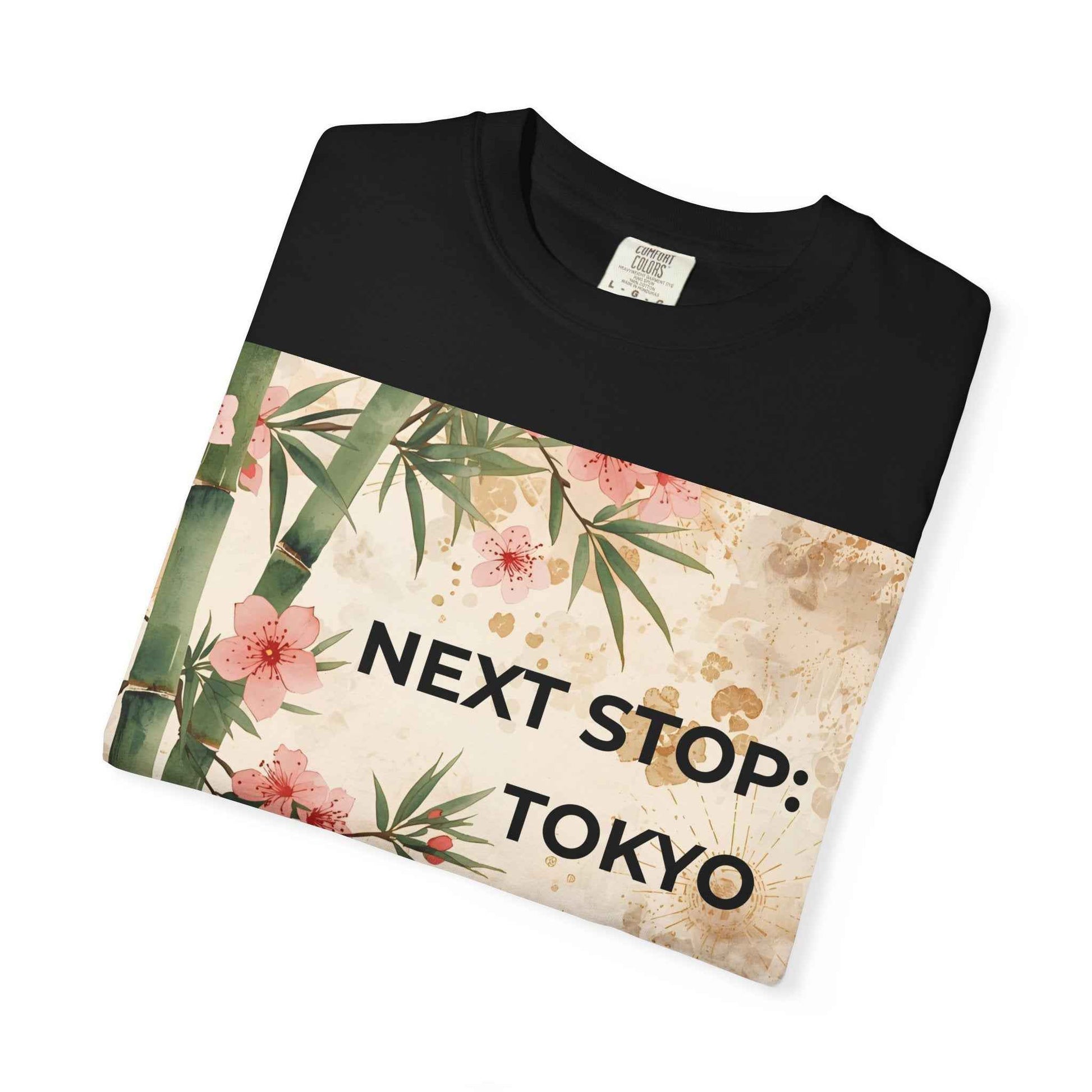 Tokyo Travel T-Shirt – "Next Stop: Tokyo" Floral Bamboo Design