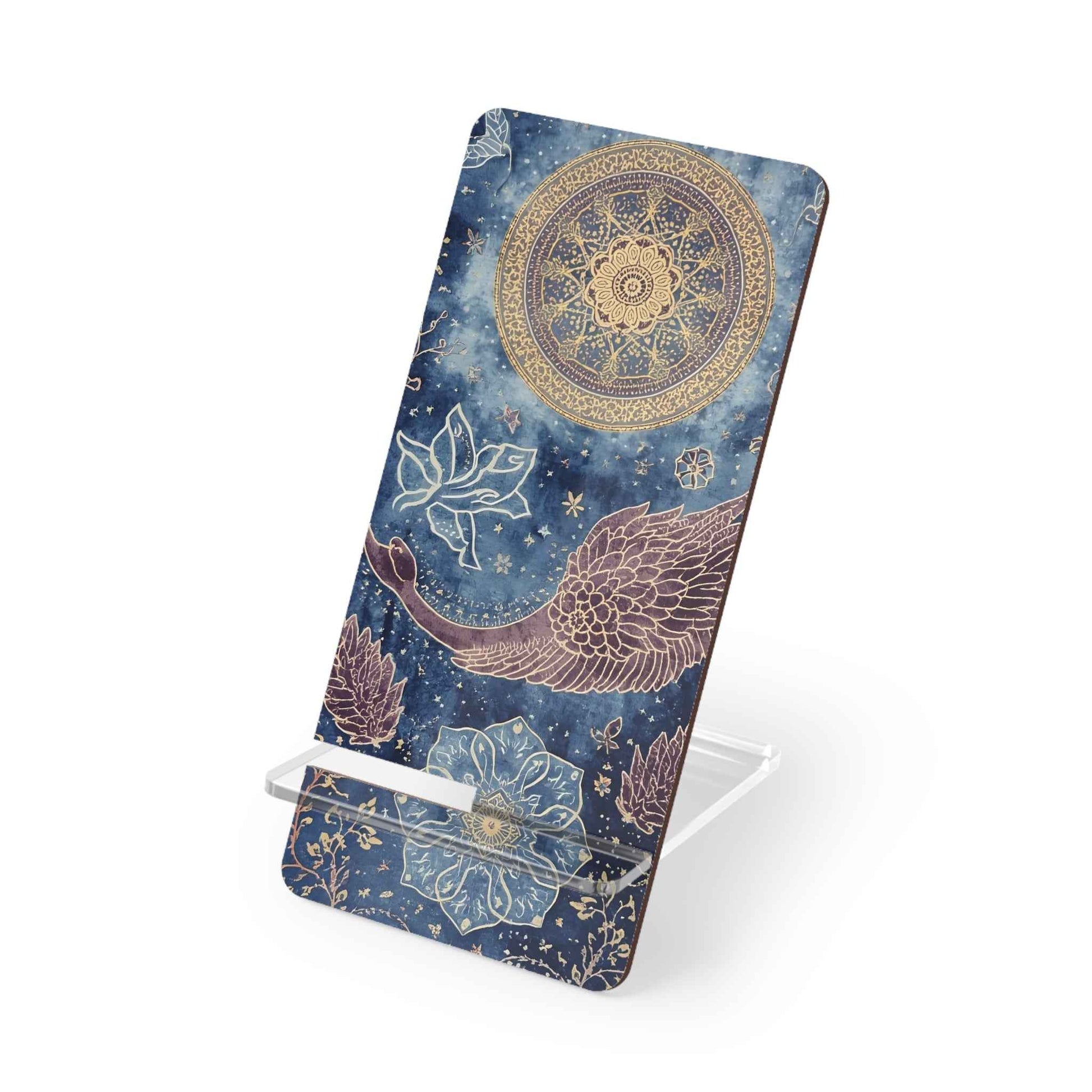 Bohemian Smartphone Display Stand - Artistic Phone Holder with Floral Design