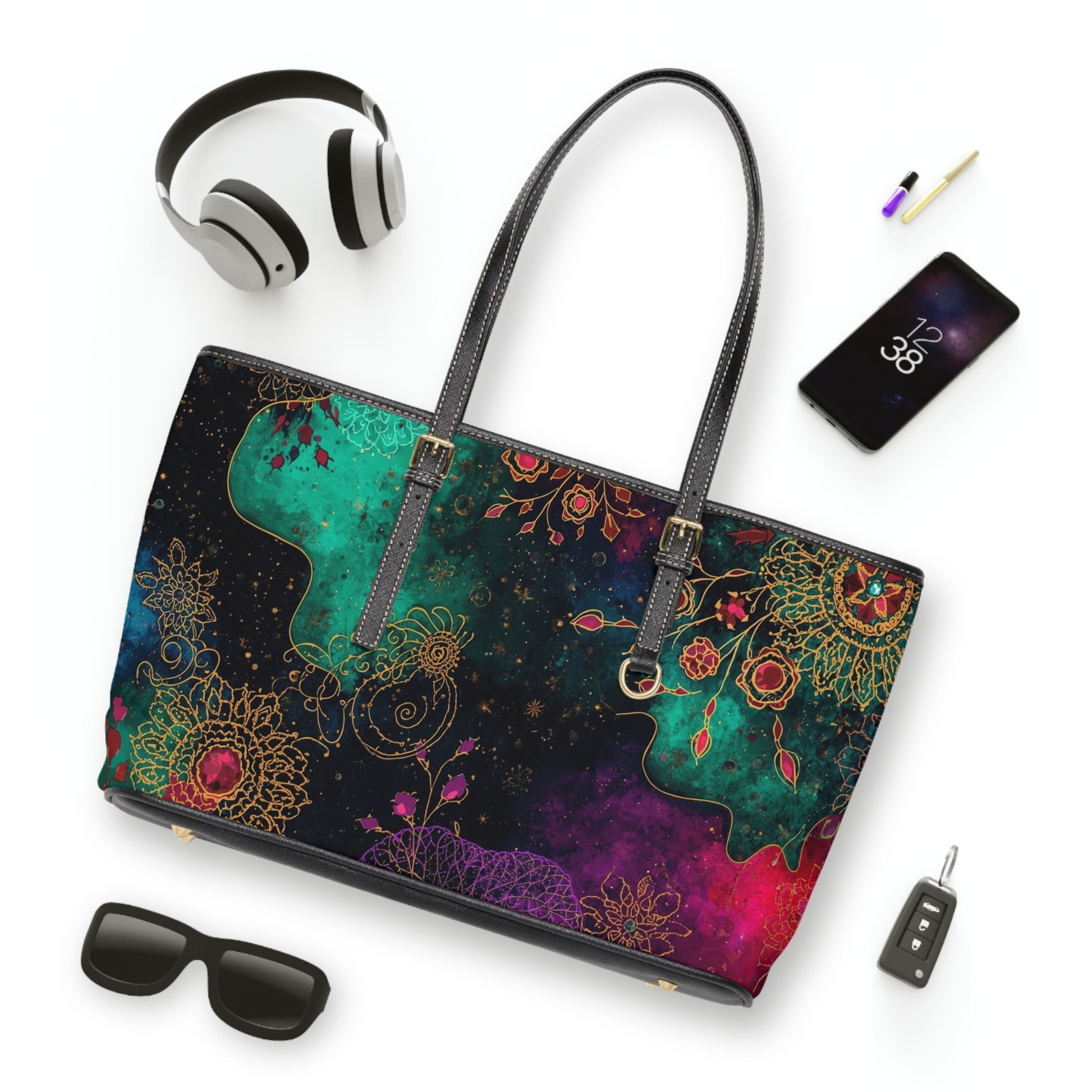 Vibrant Vegan PU Leather Shoulder Bag Boho Chic Handbag - Rosetta Creative Boutique
