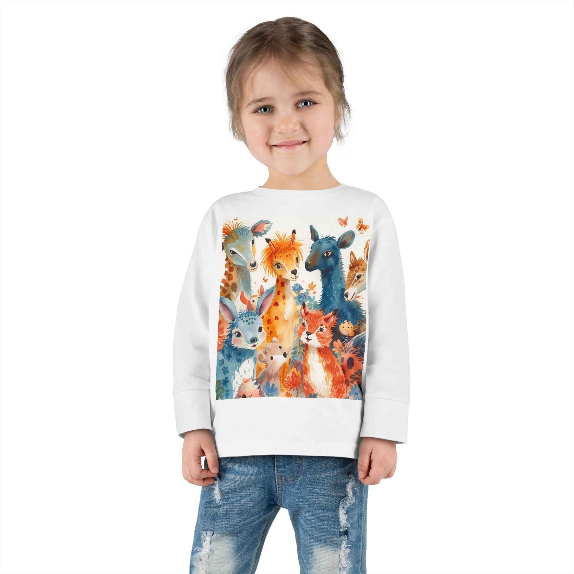 Cute Animal Friends Toddler Long Sleeve Tee