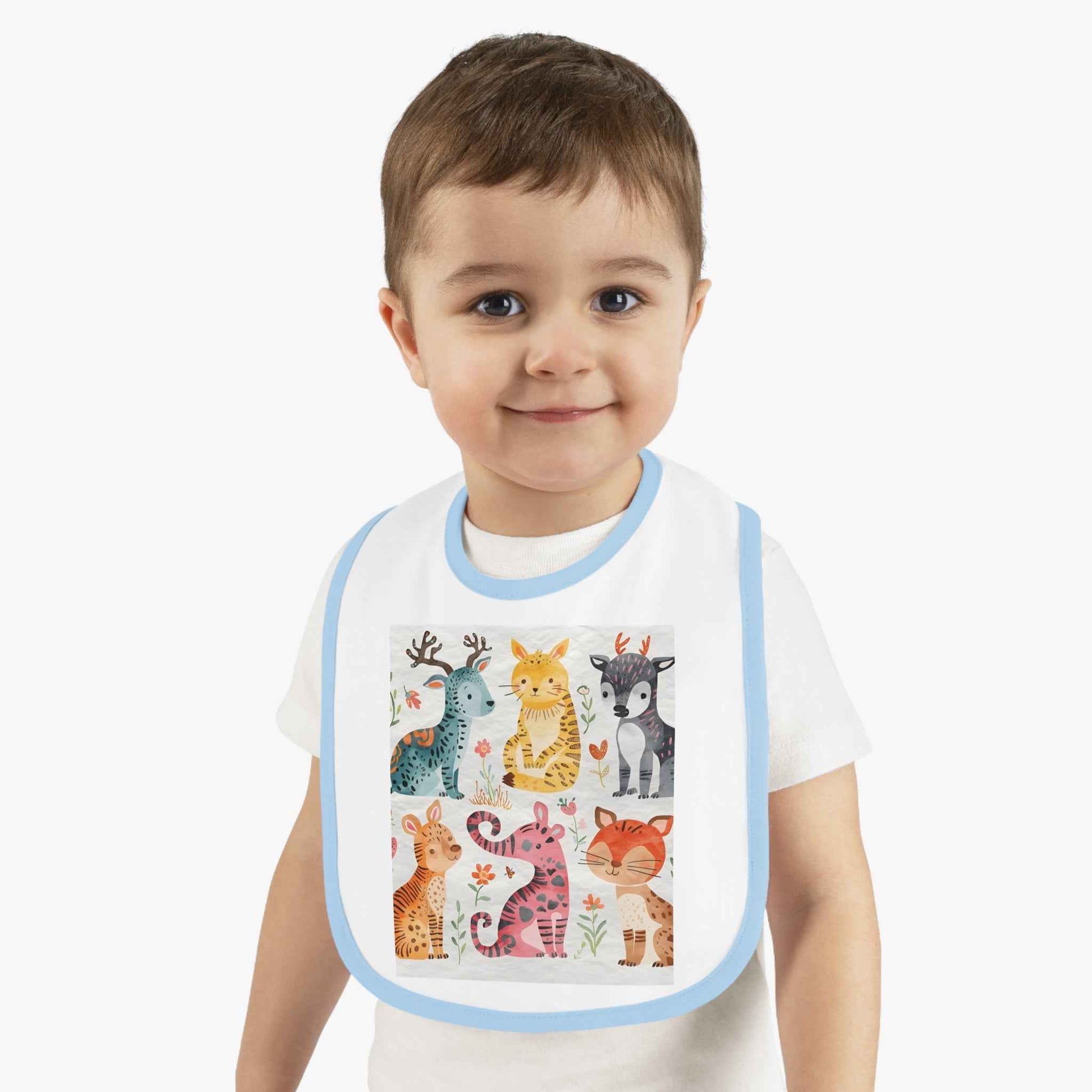 Adorable Animal Print Baby Bib for Messy Mealtimes