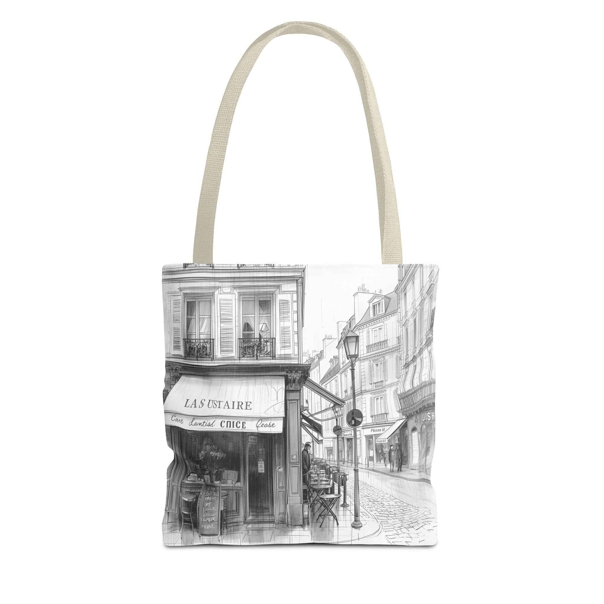 Parisian Street Art Tote Bag - Stylish AOP Design for Everyday Use