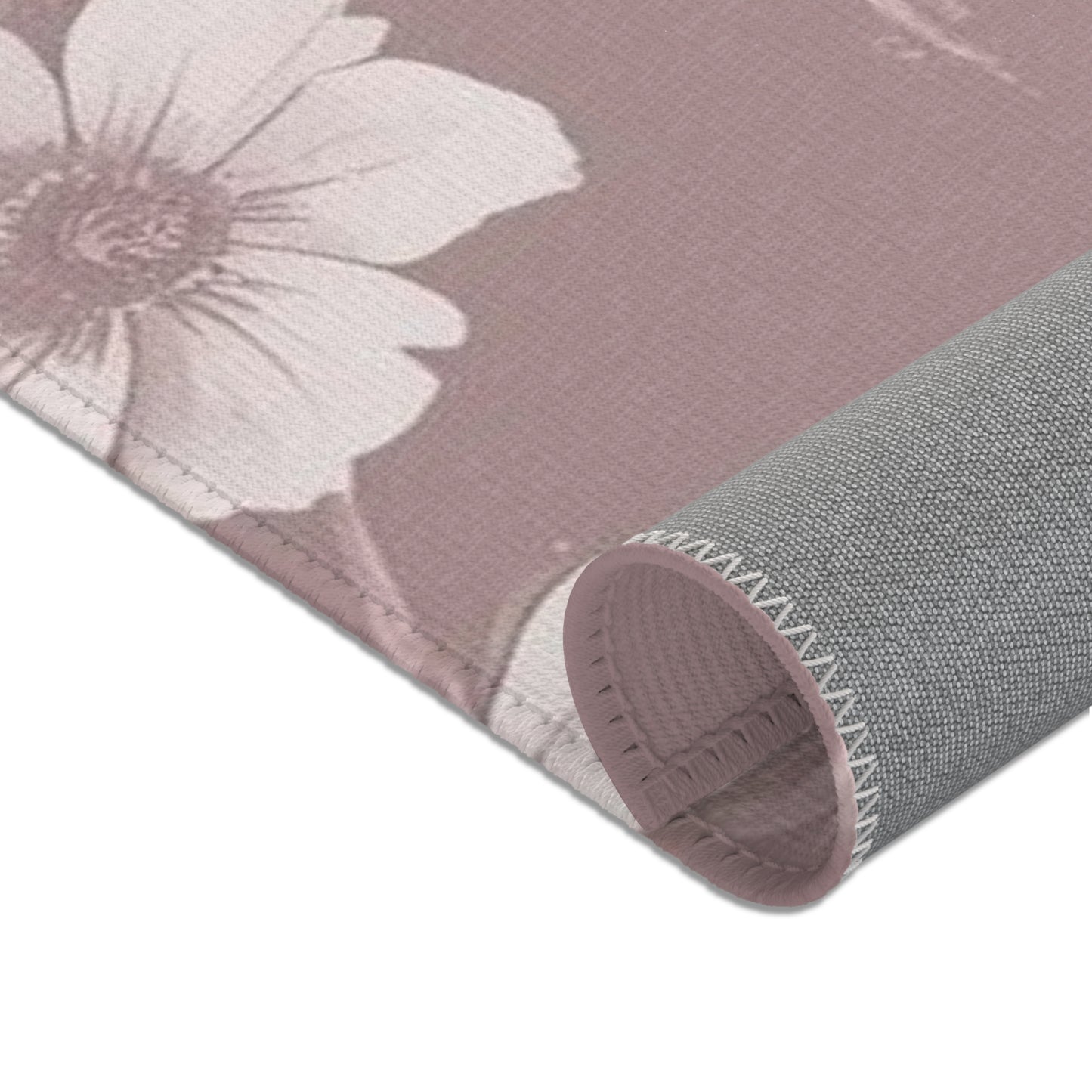 Vintage Floral Area Rug — Dusty Rose Floral Accent Rug