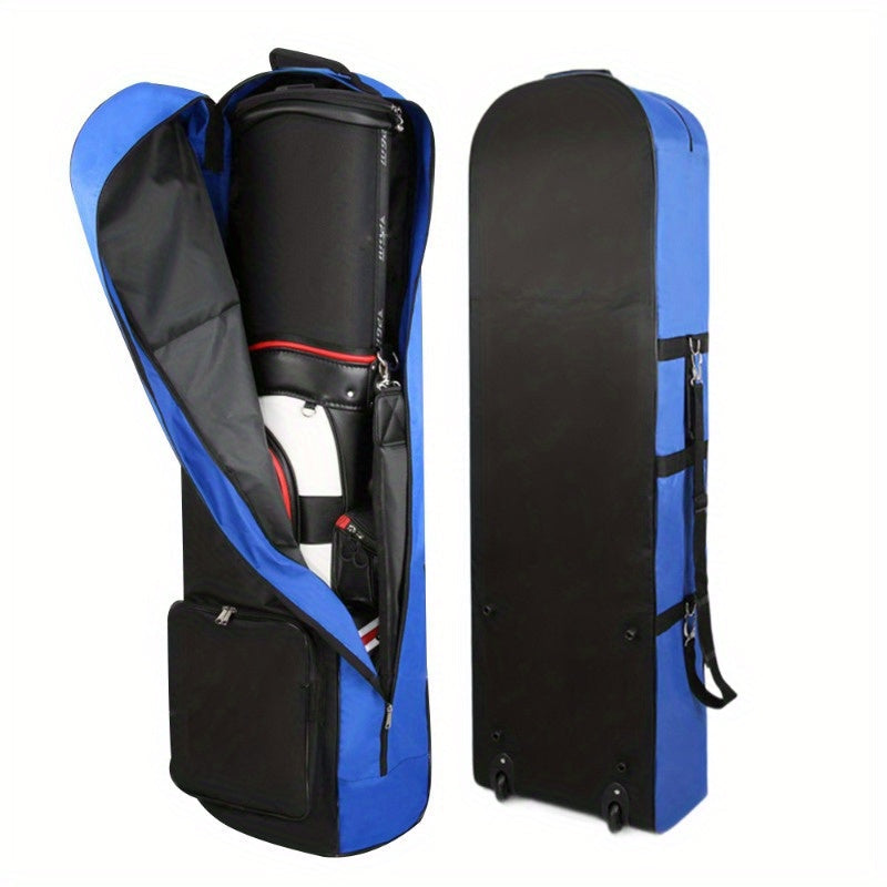 Foldable Golf Travel Bag With Wheels Blue 630D Nylon - Rosetta Creative Boutique