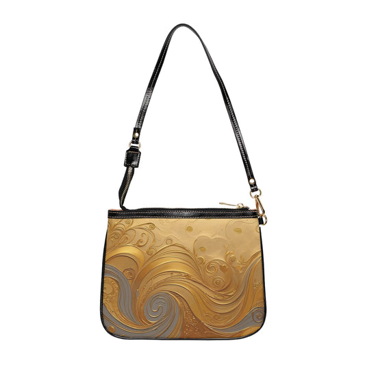 Elegant Small Shoulder Bag in Golden Waves Design, Fashion Accessory, Gift for Her, Stylish Handbag for Any Occasion, Evening Bag, [...]