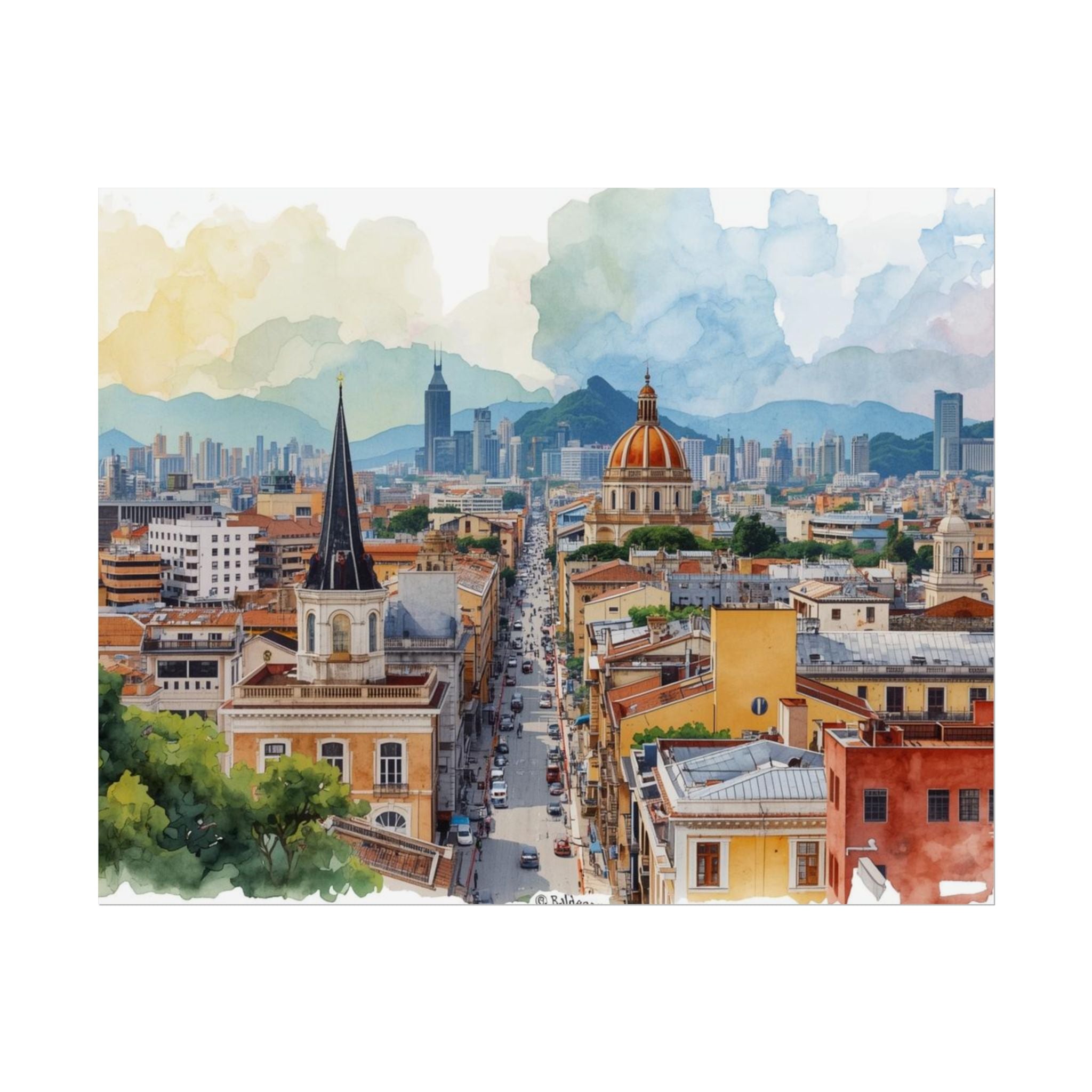 Cityscape Art Print of Sao Paolo, Brazil by Rosetta Creative Boutique, Rolled Posters, Modern Wall Decor, Urban Art, Home Decoration, Landscape Photography - Rosetta Creative Boutique