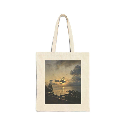 Sunset Serenity in Milazzo, Italy Cotton Canvas Tote Bag