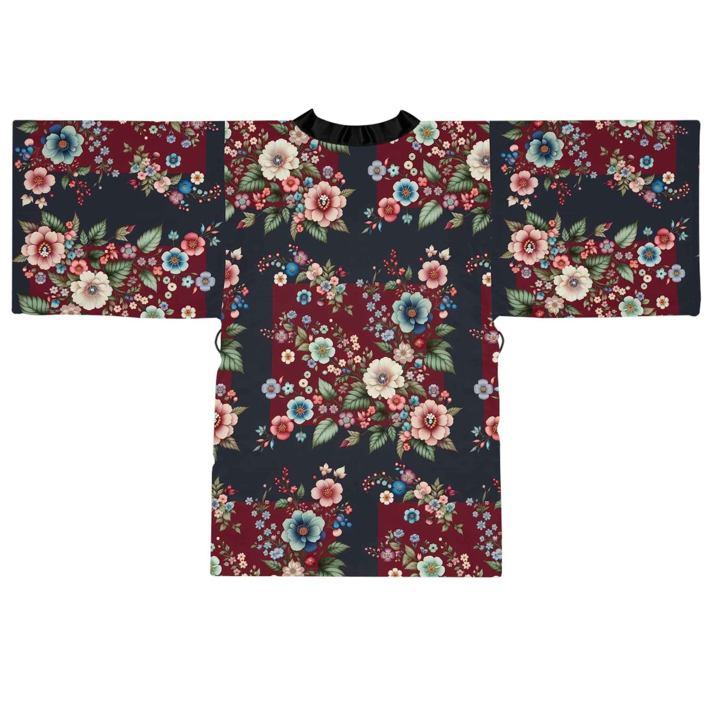 Floral Kimono Robe - Cozy Women's Loungewear for Relaxation, Elegant Bathrobe Gift for Her in Spring Style - Rosetta Creative Boutique
