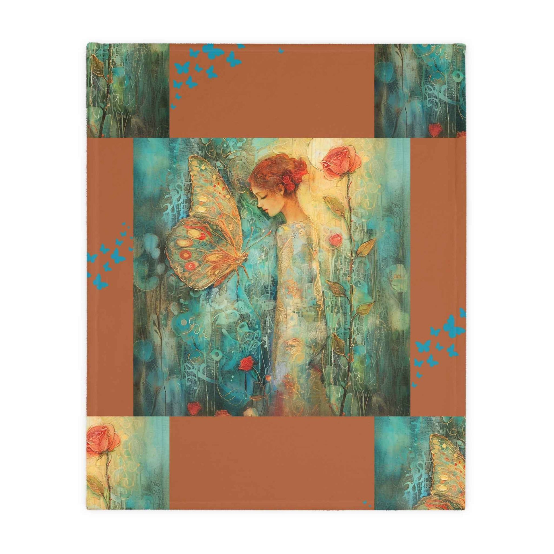 Artistic Butterfly Velveteen Blanket - Cozy, Two-Sided Microfiber Throw