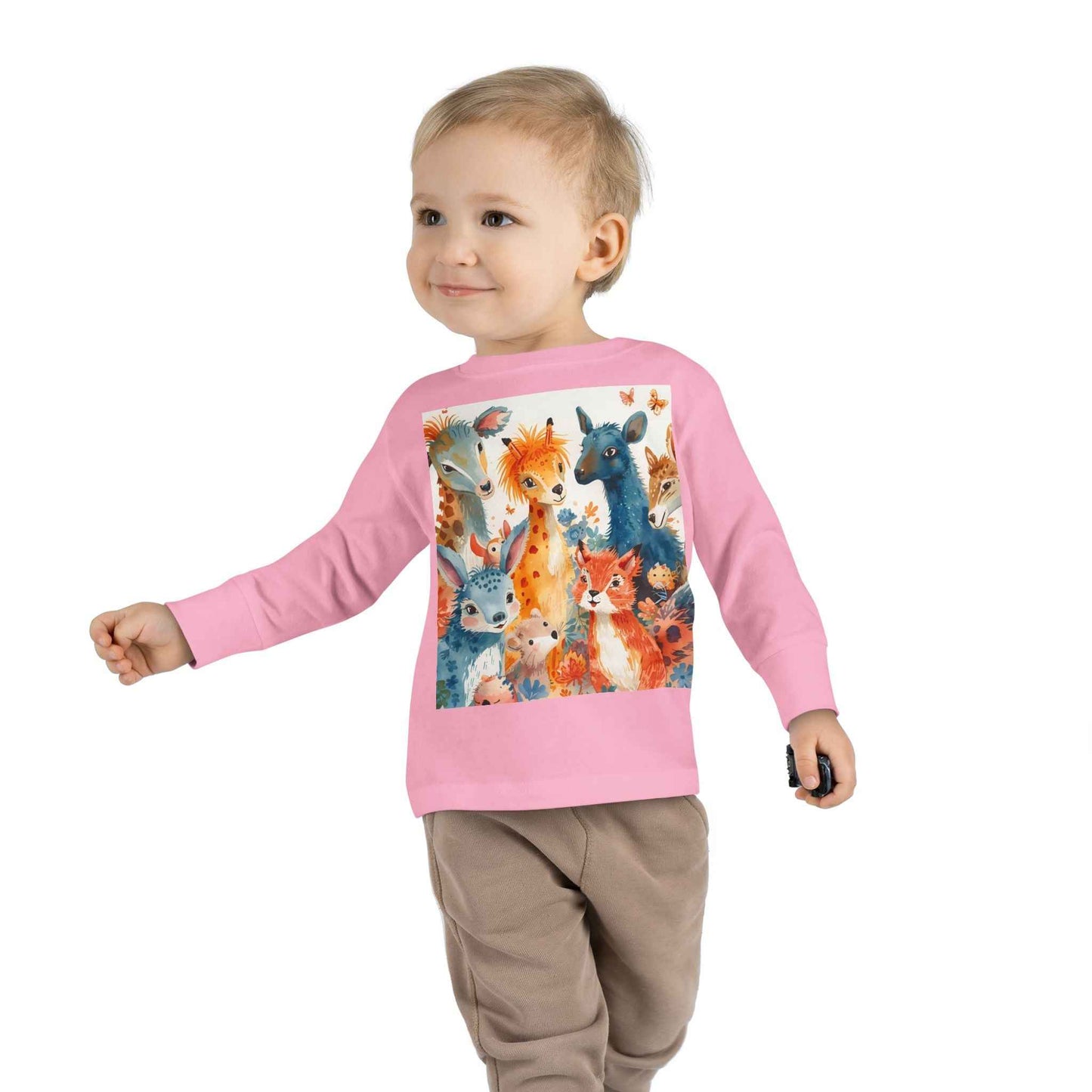 Cute Animal Friends Toddler Long Sleeve Tee