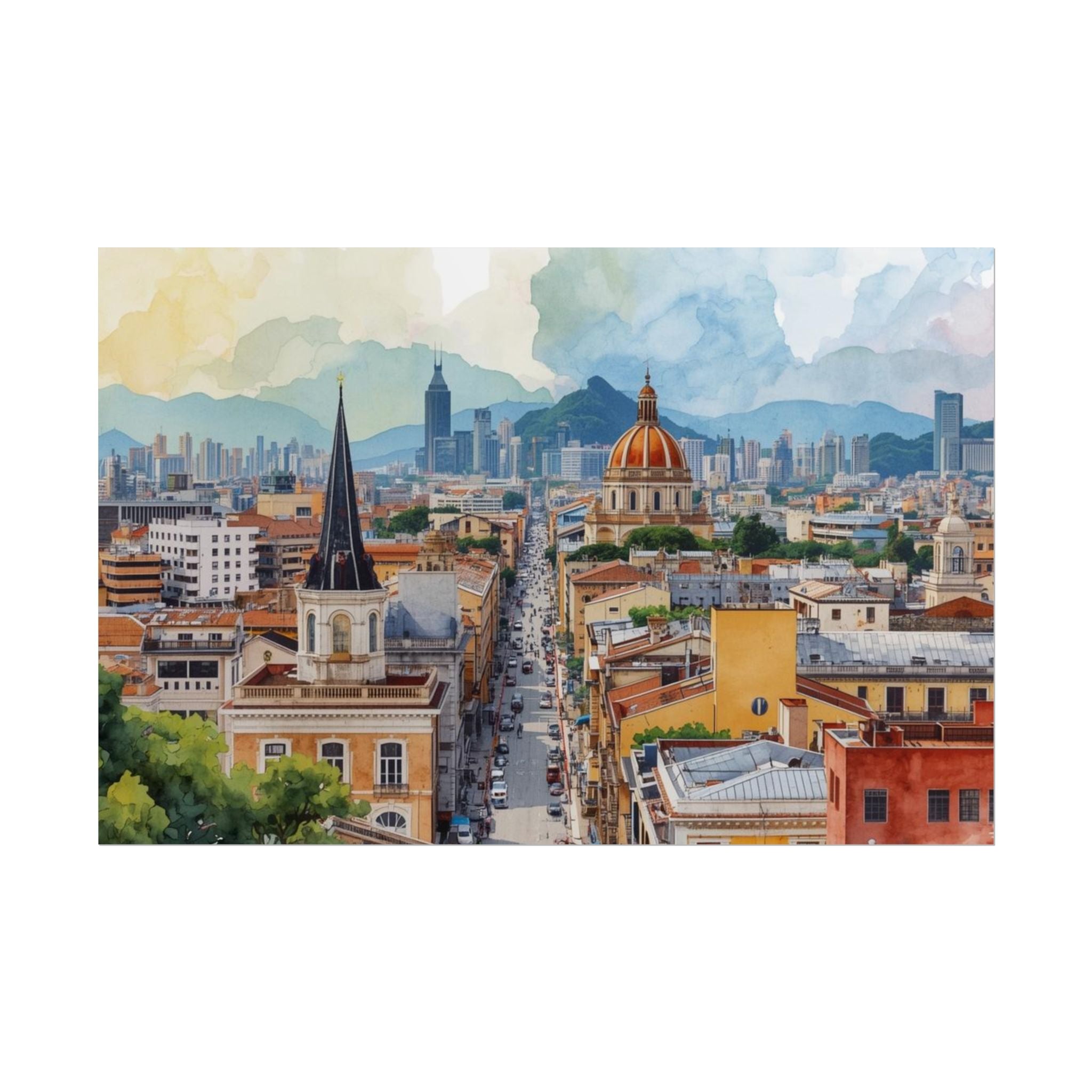 Cityscape Art Print of Sao Paolo, Brazil by Rosetta Creative Boutique, Rolled Posters, Modern Wall Decor, Urban Art, Home Decoration, Landscape Photography - Rosetta Creative Boutique