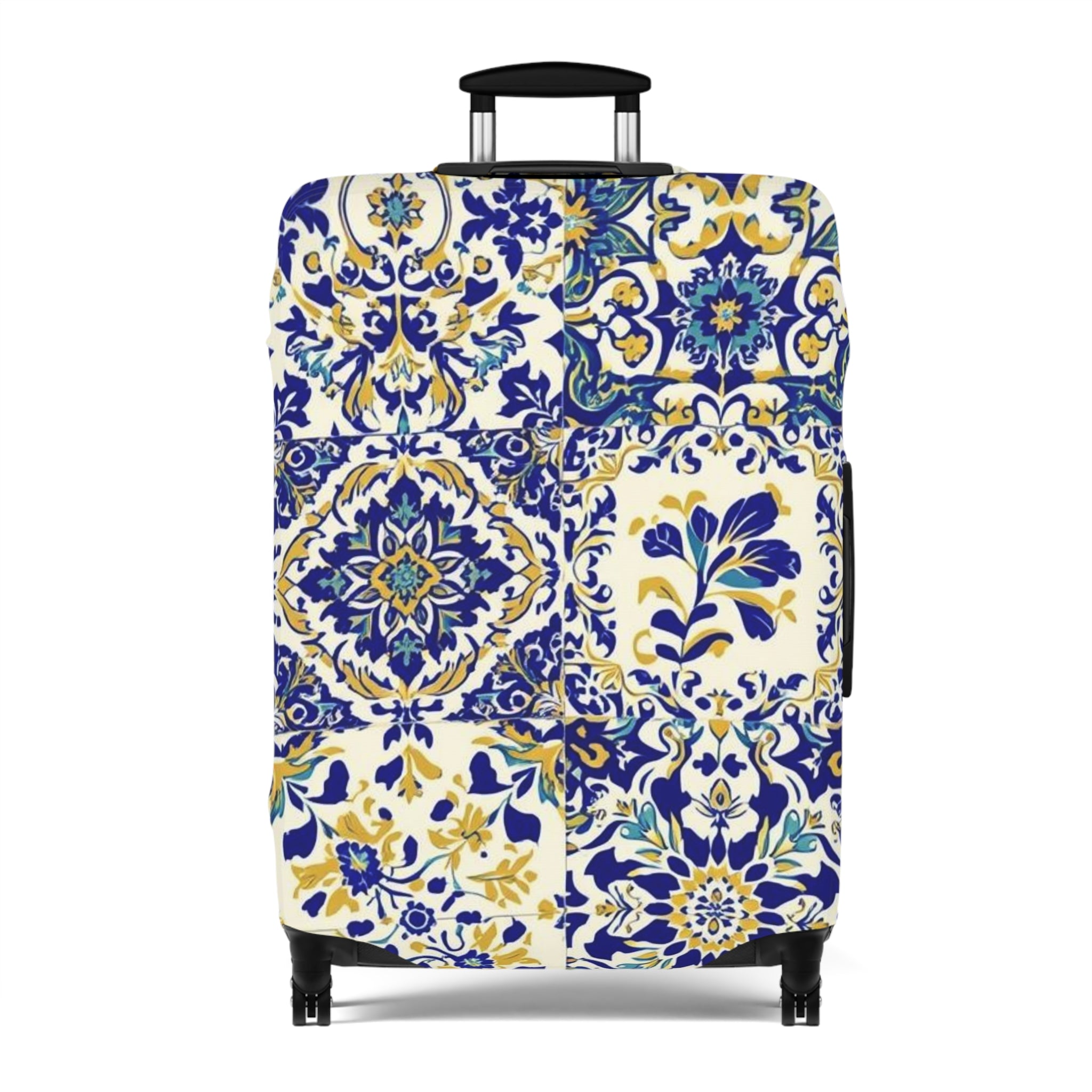 Luggage Cover Travel Accessory Floral Sicilian Design - Rosetta Creative Boutique