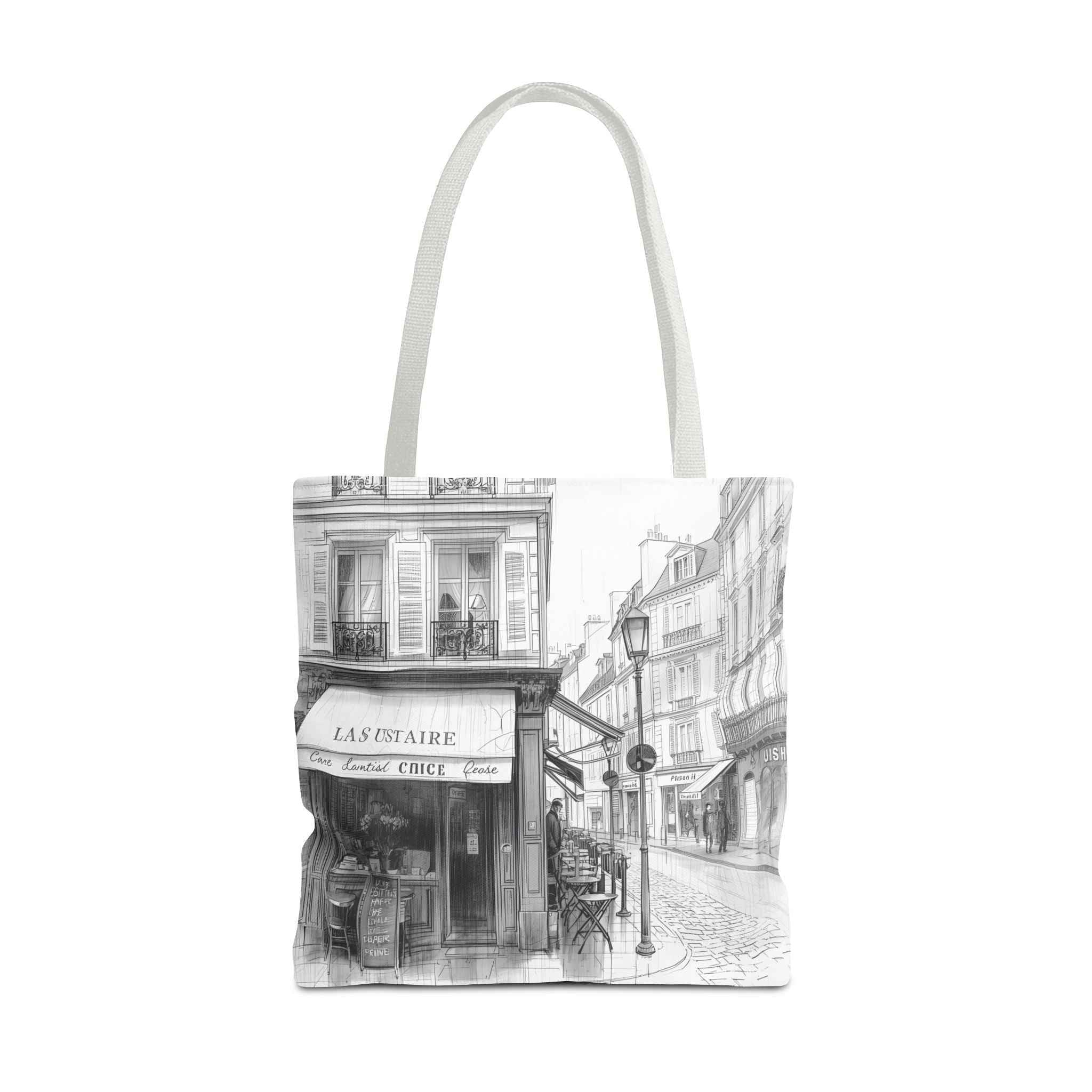 Parisian Street Art Tote Bag - Stylish AOP Design for Everyday Use