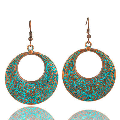 Bohemian vintage bronze earrings