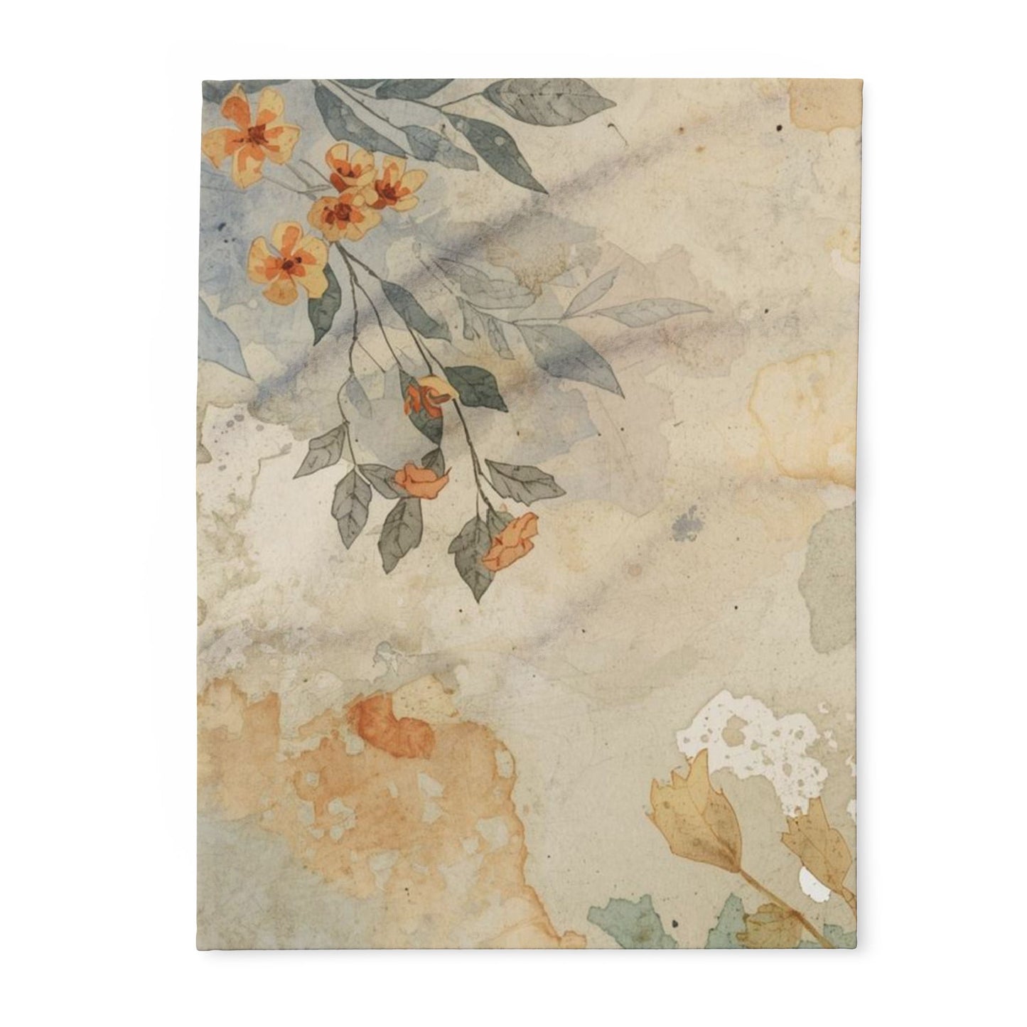 Cozy Floral Arctic Fleece Blanket, Soft Throw for Home Decor, Gift for Housewarming, Relaxing Evenings, Lightweight Blanket - Rosetta Creative Boutique