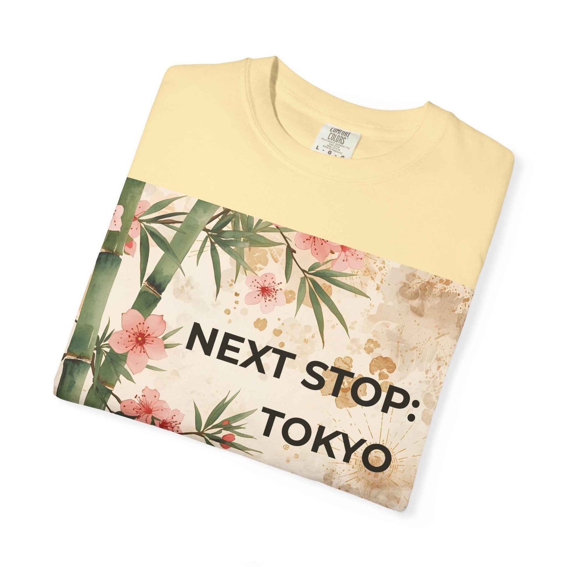 Tokyo Travel T-Shirt – "Next Stop: Tokyo" Floral Bamboo Design