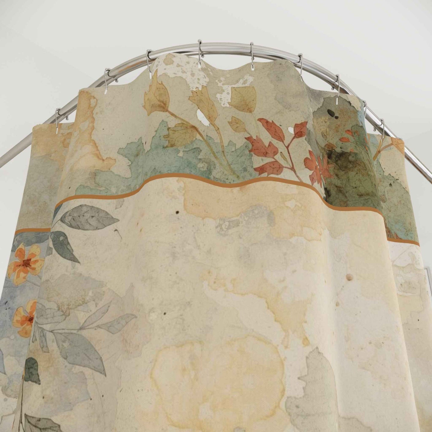 Soft Garden Shower Curtain — Romantic Bath Decor