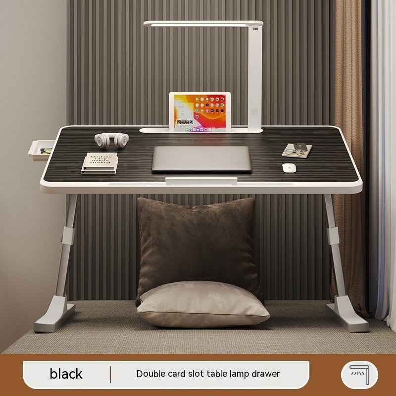 Adjustable Foldable Laptop Bed Desk with Lamp & USB