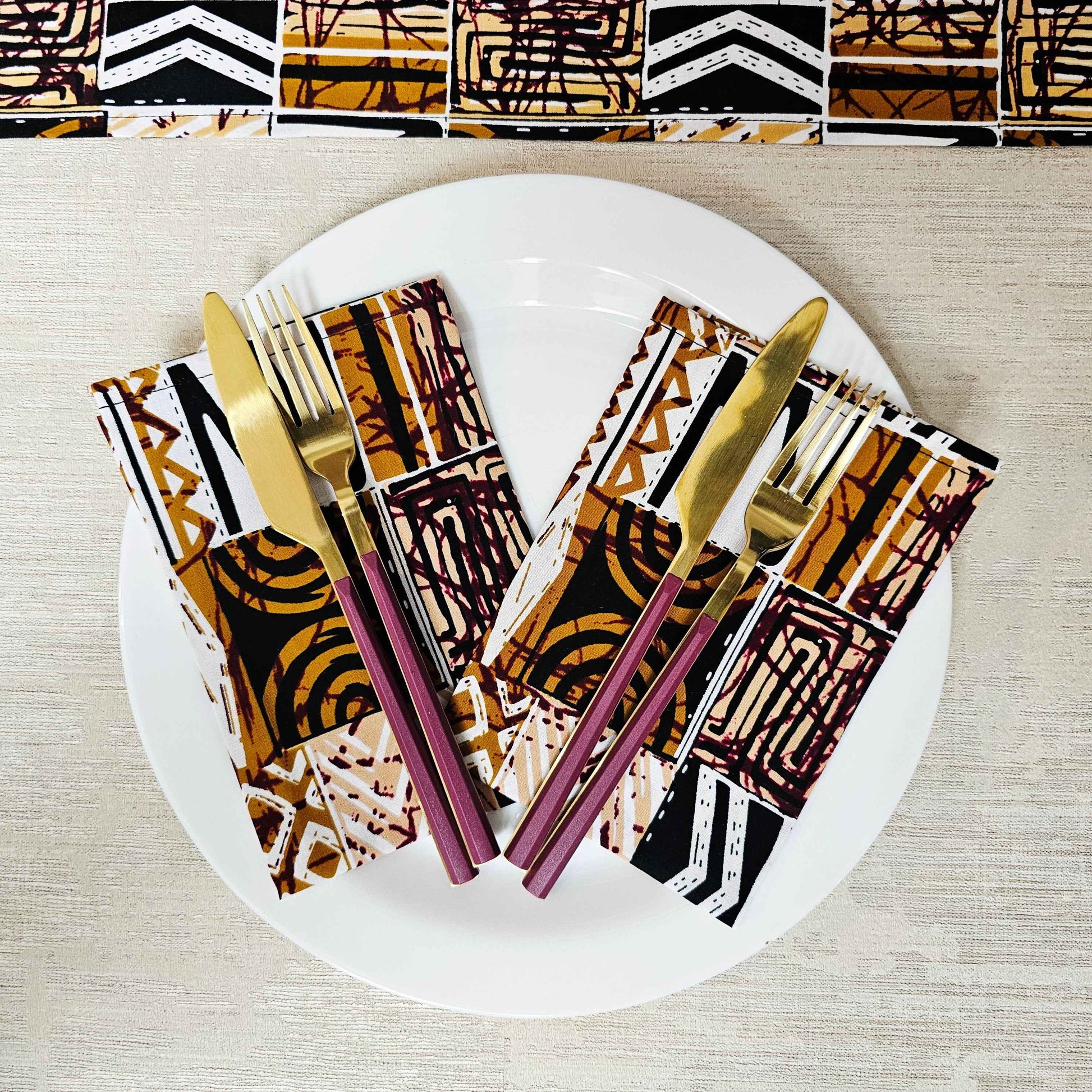 Black Mudcloth Napkins 40x40 Cm 100 Percent Cotton Set Of 4 Or 8