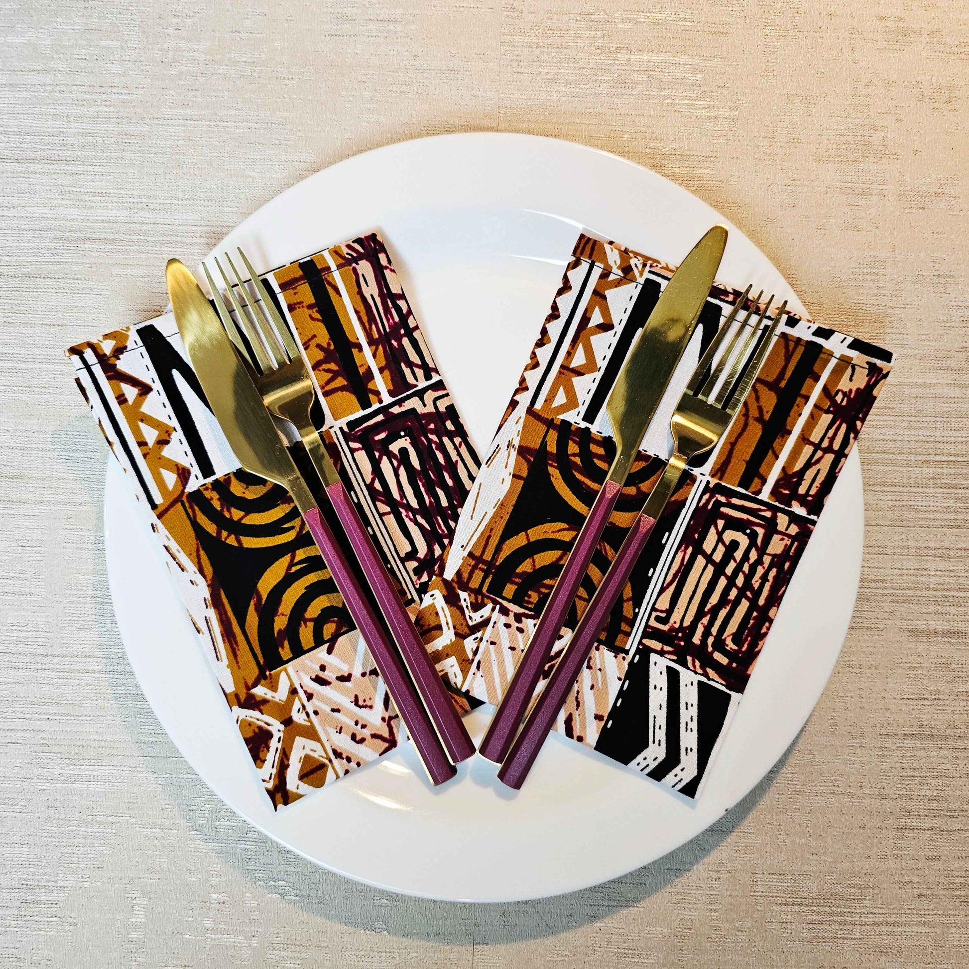 Black Mudcloth Napkins 40x40 Cm 100 Percent Cotton Set Of 4 Or 8