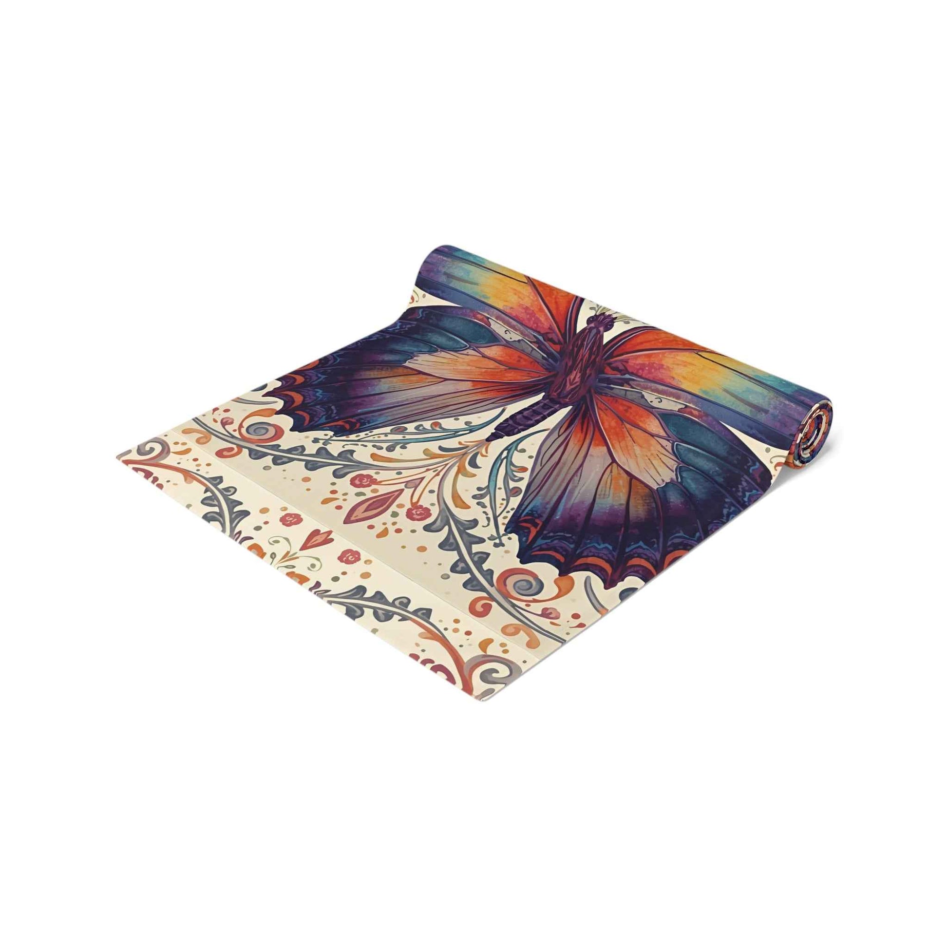 Butterfly Table Runner - Elegant Cotton & Poly Decor for Dining