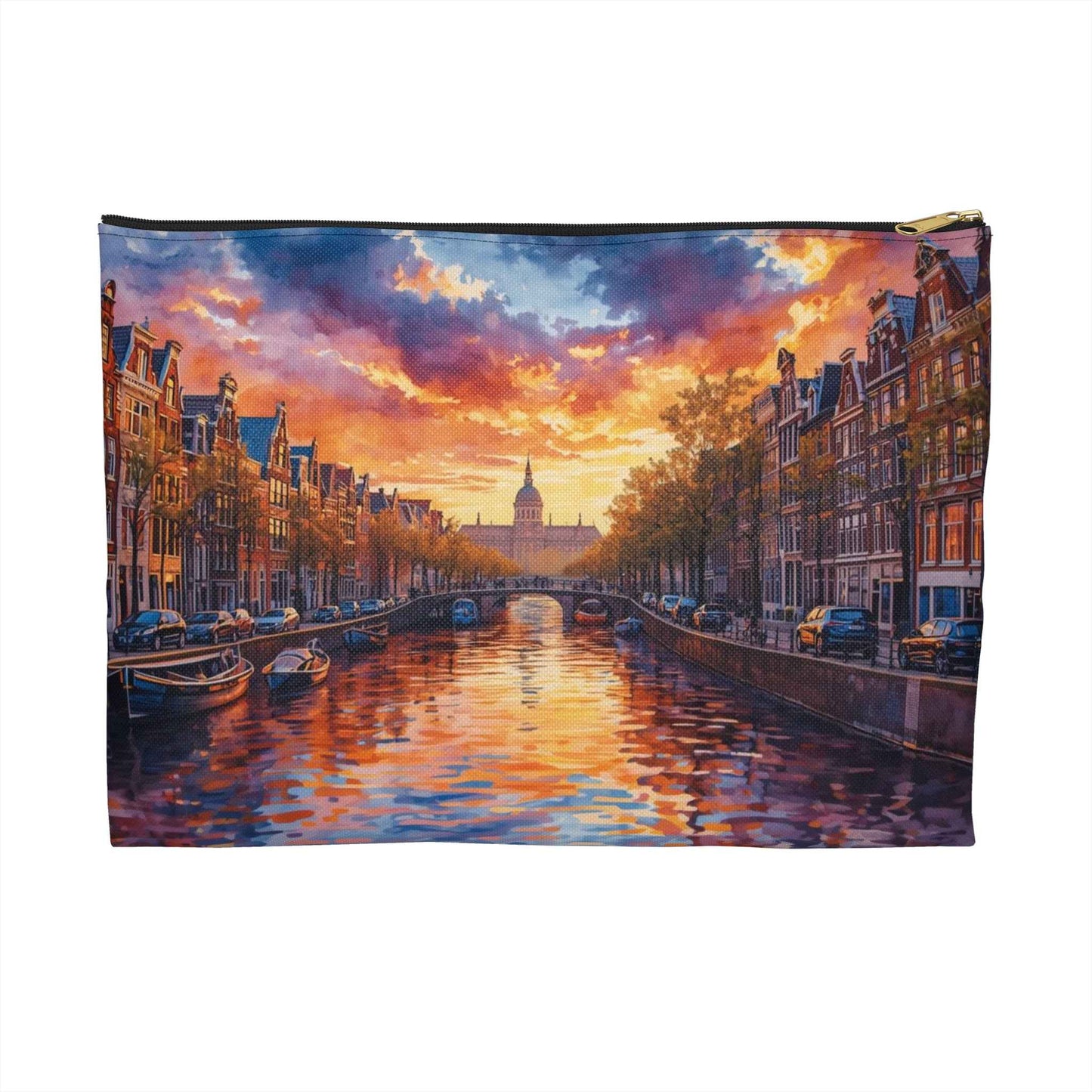 Scenic Amsterdam Accessory Pouch - Stylish Organizing Bag for Travel & Everyday Use