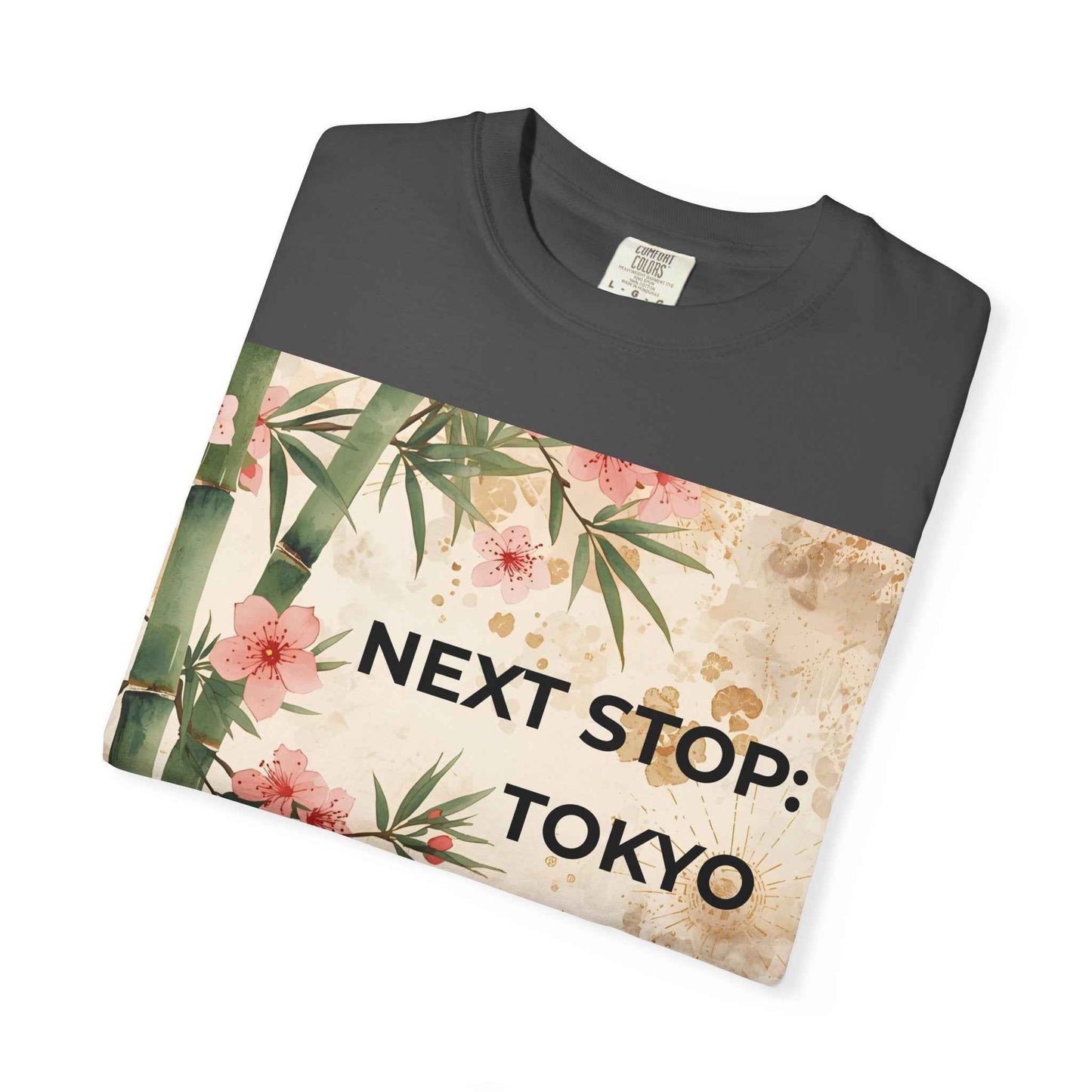 Tokyo Travel T-Shirt – "Next Stop: Tokyo" Floral Bamboo Design