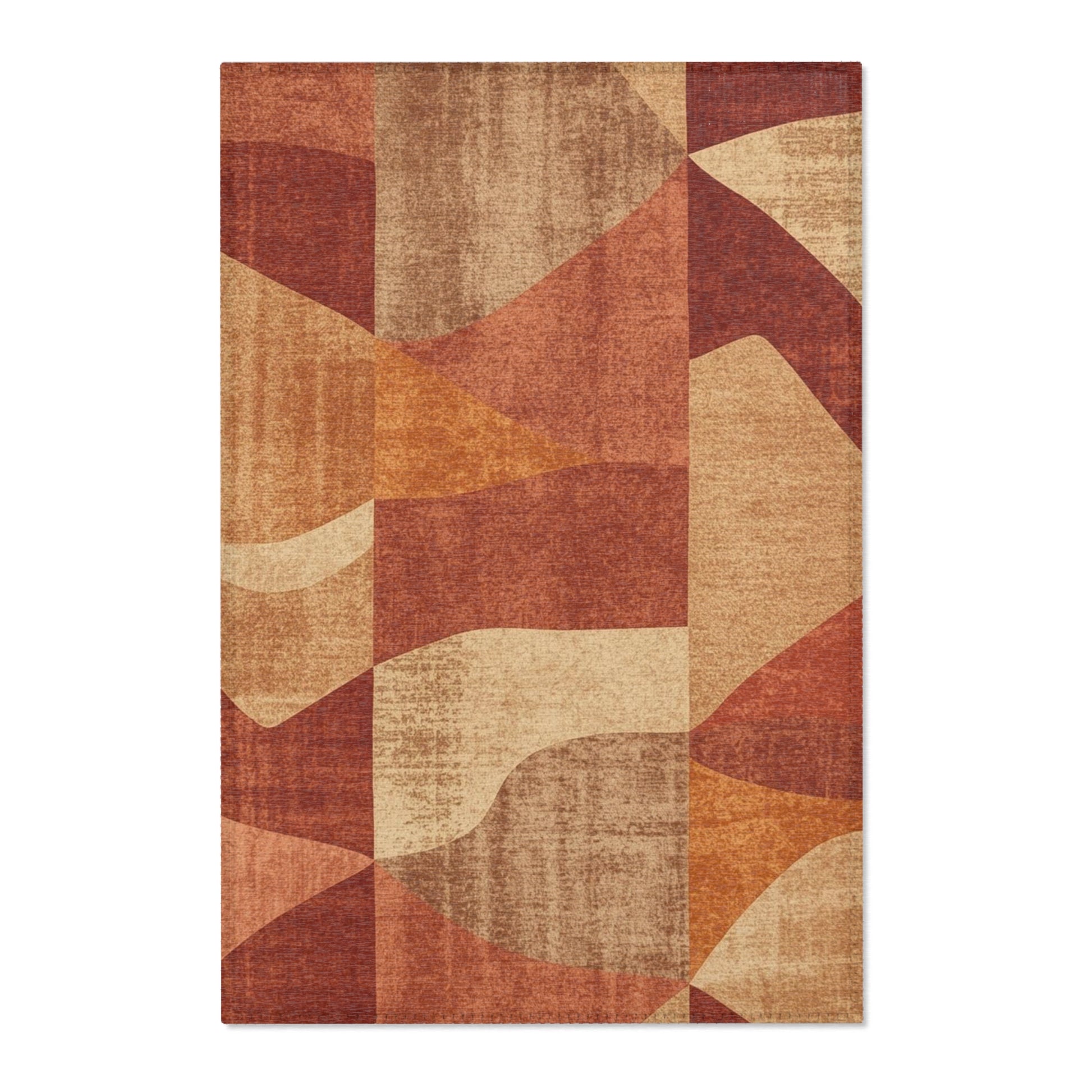 Boho Chic Area Rug Warm Textured Home Decor Living Room - Rosetta Creative Boutique