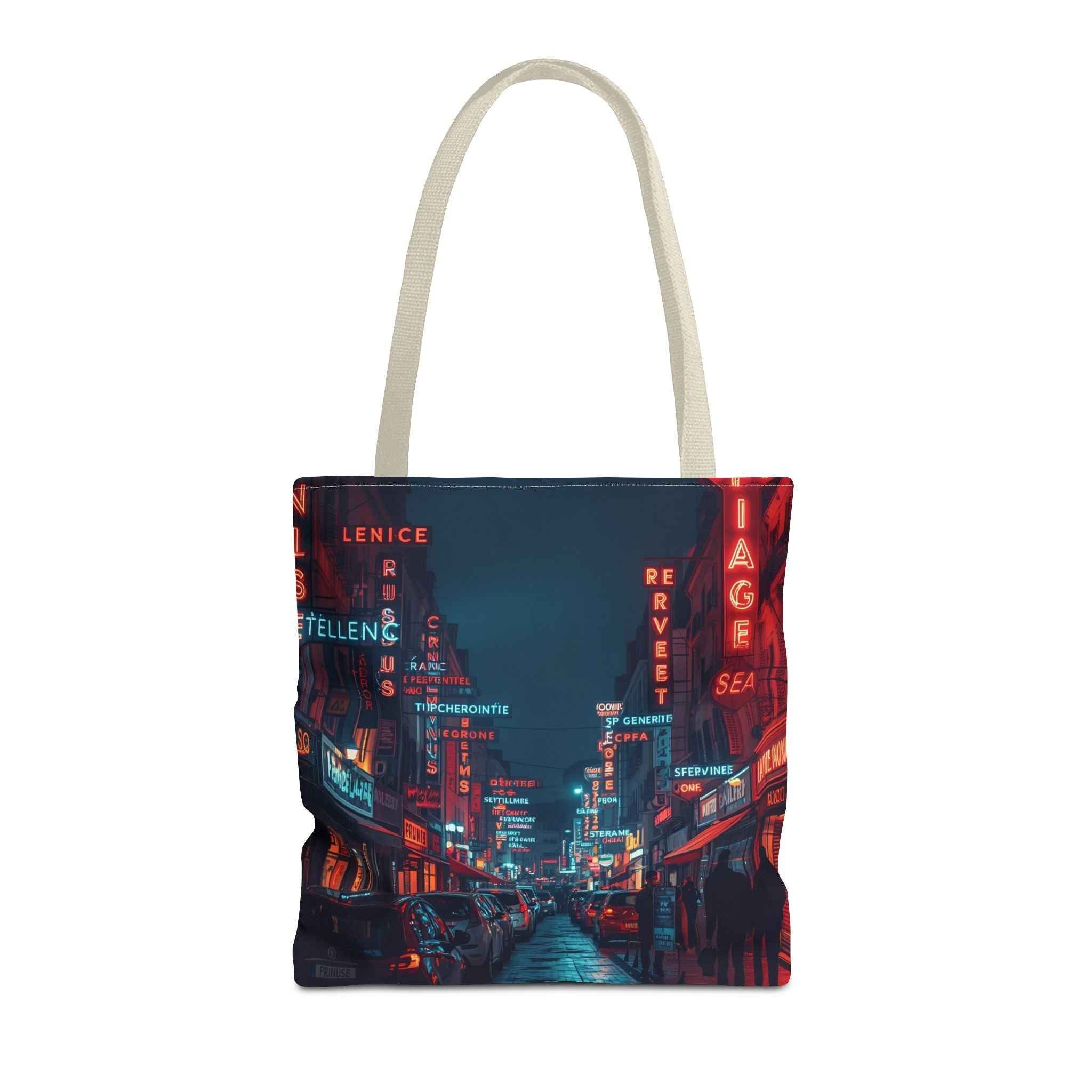 Urban Nightlife in France Tote Bag - Stylish and Versatile for Everyday Use