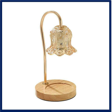 Lily Of The Valley Aromatherapy Wax Melter Solid Wood Candle Warmer Bedroom Ambiance Table Lamp