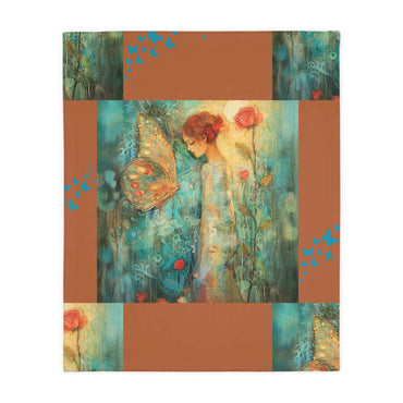Artistic Butterfly Velveteen Blanket - Cozy, Two-Sided Microfiber Throw