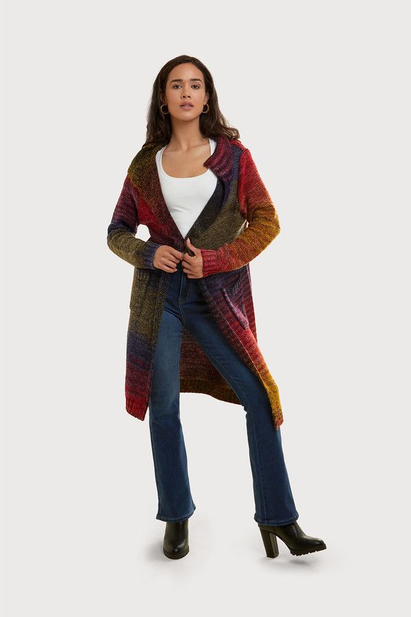 Rainbow Long Cardigan