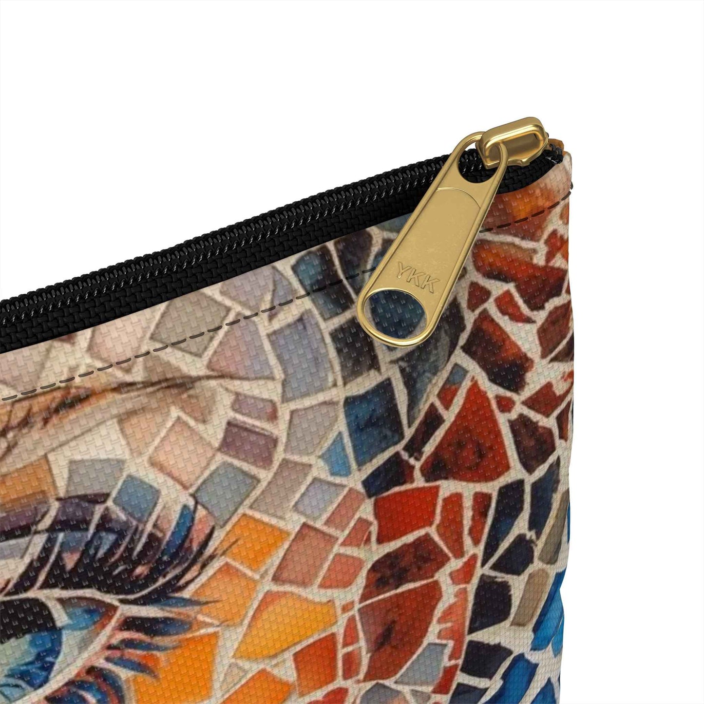 Mosaic Watercolor Accessory Pouch - Stylish Travel Organizer