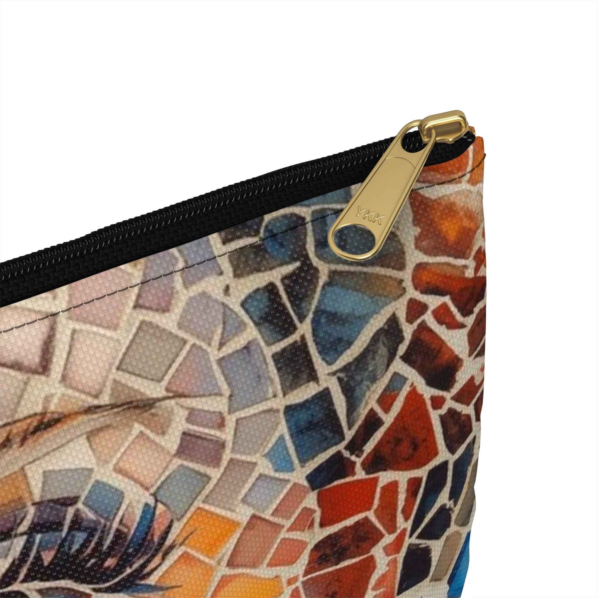 Mosaic Watercolor Accessory Pouch - Stylish Travel Organizer