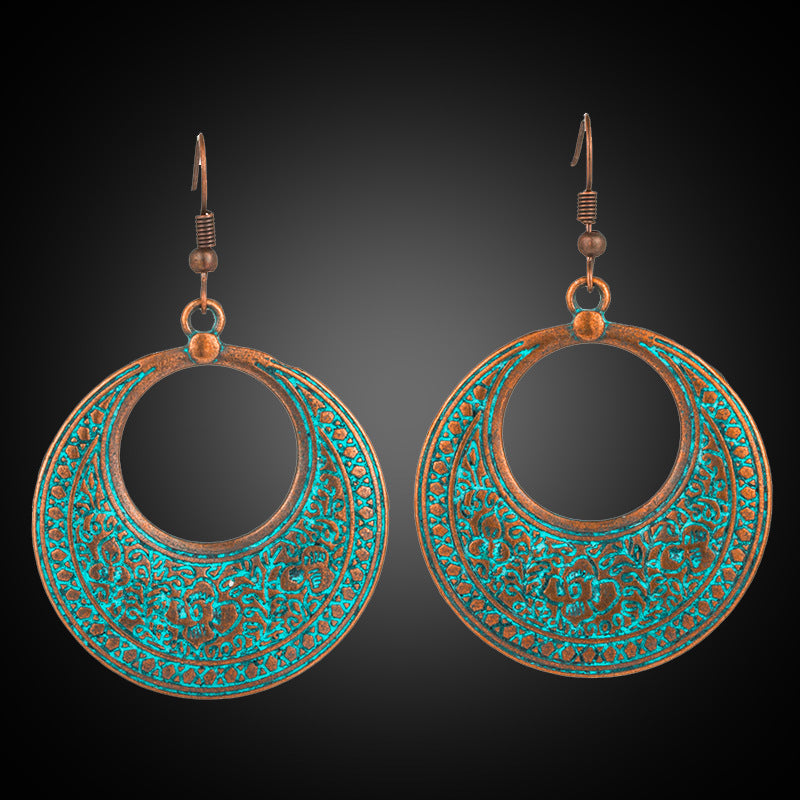 Bohemian vintage bronze earrings