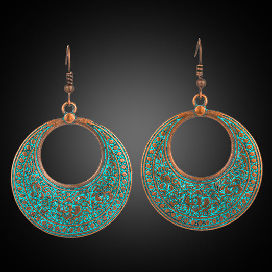 Bohemian vintage bronze earrings