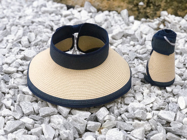 Roll Up Summer Travel Sun Visor Hat Travel Friendly - Rosetta Creative Boutique