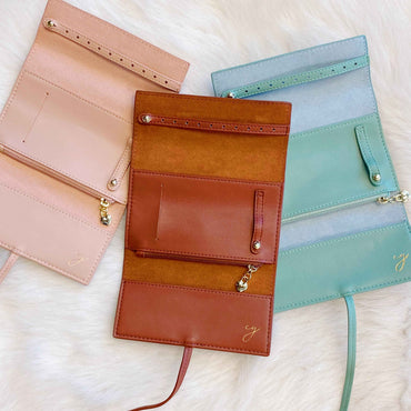 Always With Me Vegan Leather Jewelry Roll Travel Organizer