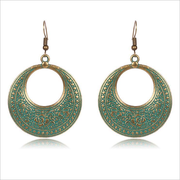 Bohemian vintage bronze earrings