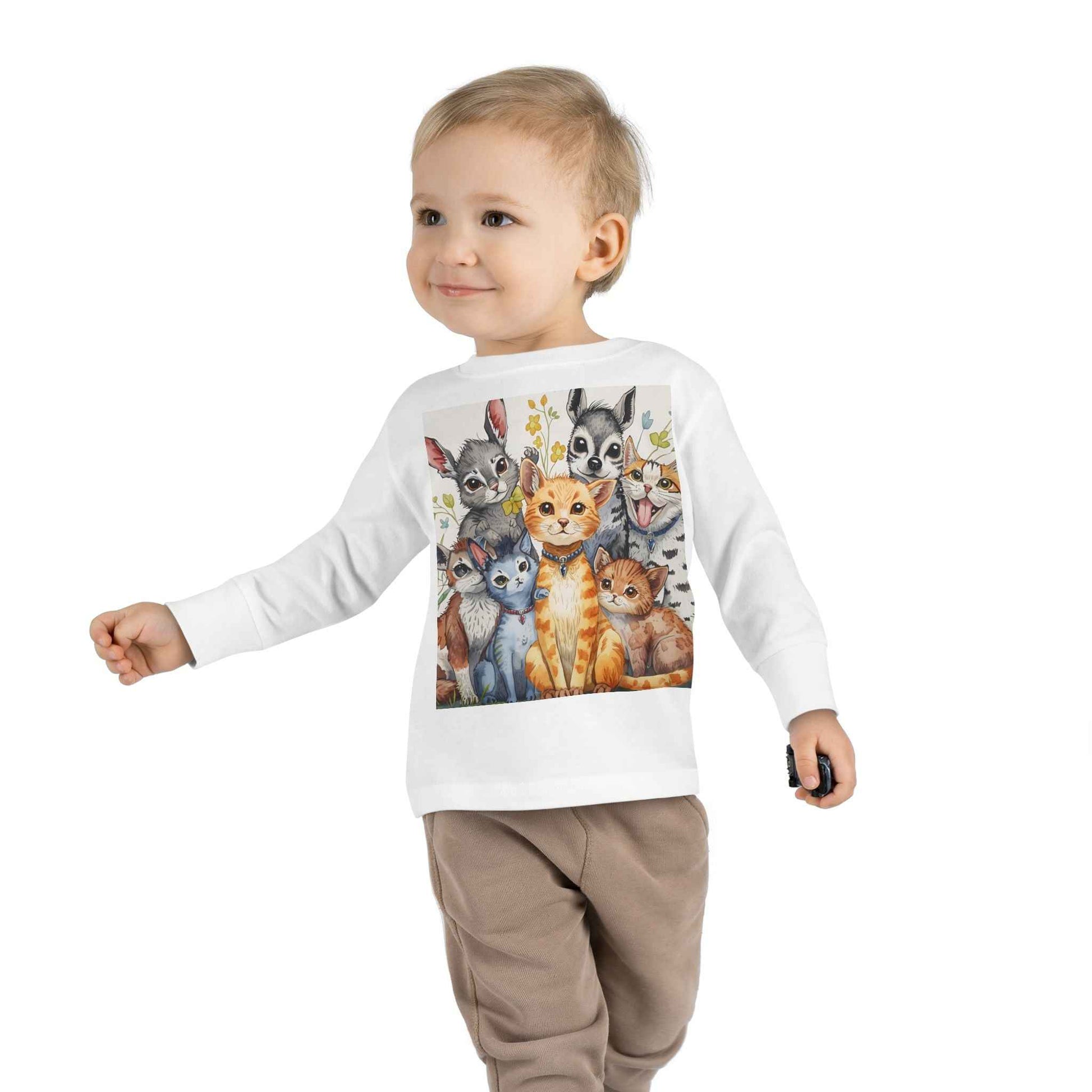 Adorable Animal Friends Toddler Long Sleeve Tee