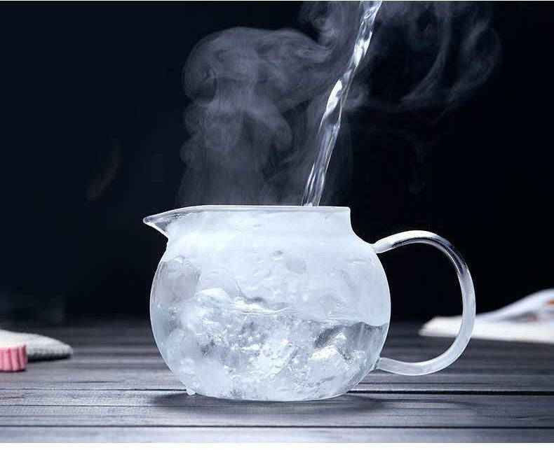 Teapot Heat Resistant Thickened Flower Glass Teapot